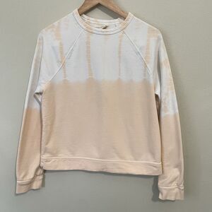 Universal Thread Tie Dye Crewneck Sweatshirt Womens S Cotton Orange & White